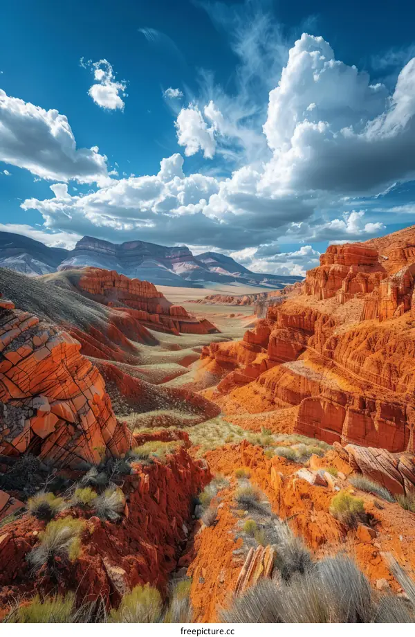Stunning Red Rocks Reaching Up to Blue Sky