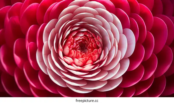 A 3D rendering of a pink rose