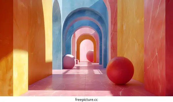 Pink and Orange Archway