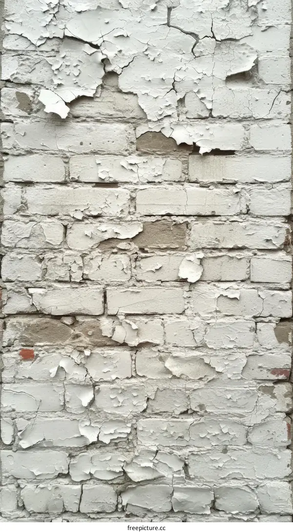 weathered white painted brick wall texture