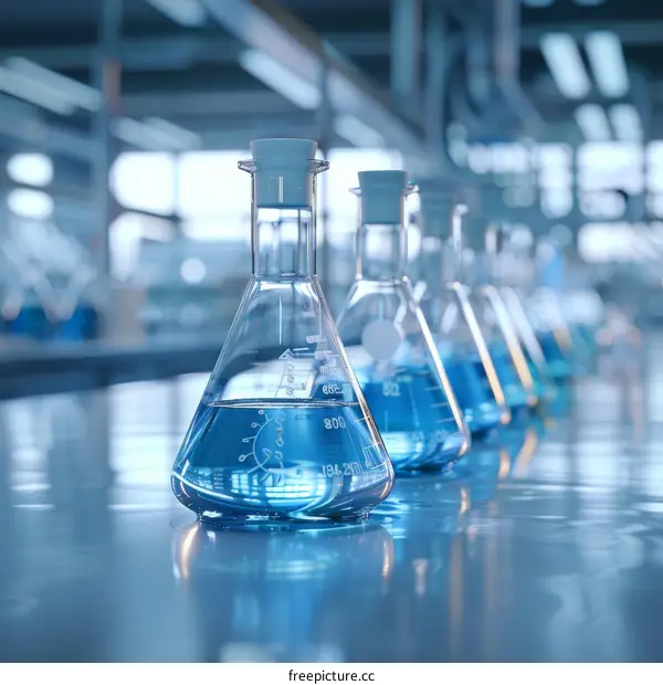 Preparation of blue liquid in a laboratory