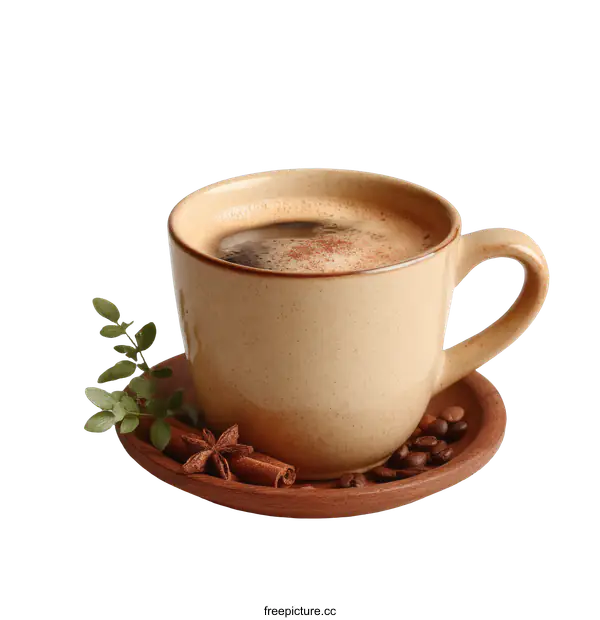 [Transparent Background PNG]Warm Morning Coffee with Spices