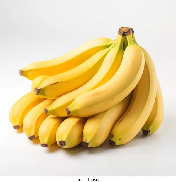 A large bunch of ripe yellow bananas