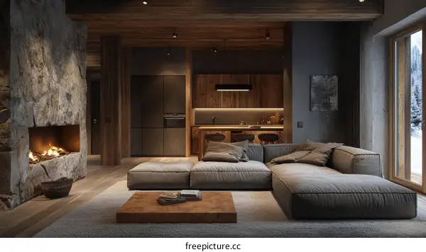 Modern Rustic Living Room Interior Design