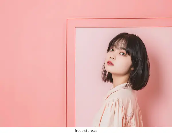 Portrait of a Young Woman in Pink