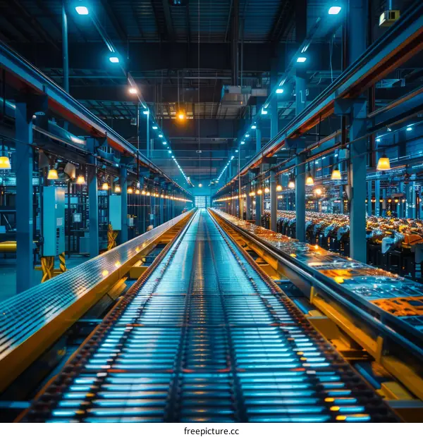Automated Production Line in a Modern Factory