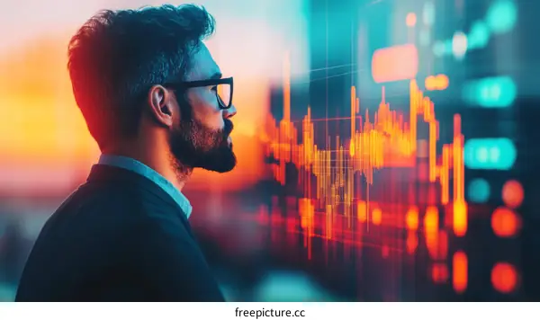 Businessman Contemplating Financial Data