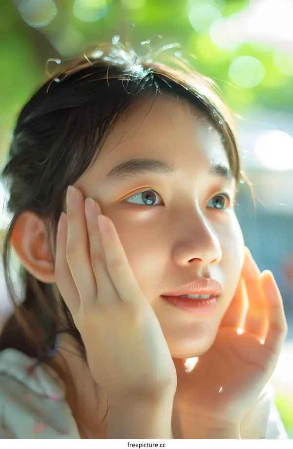 Portrait of a Young Asian Woman with Soft Light