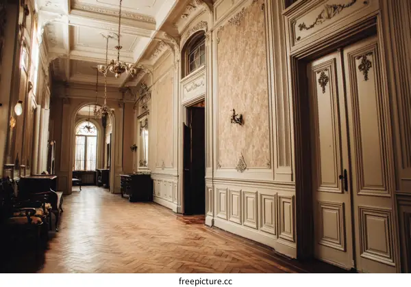 Antique Hallway in a Historic Mansion