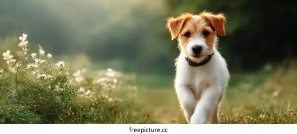 Adorable Jack Russell Puppy Outdoors