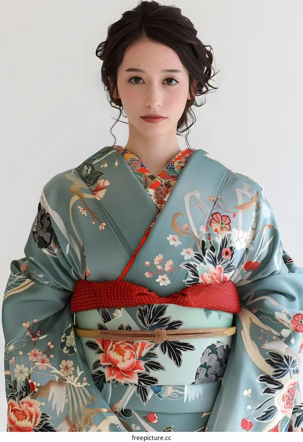 Japanese woman wearing a kimono