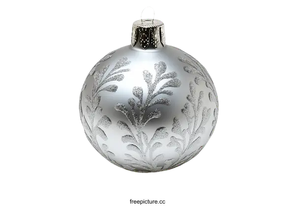 [Transparent Background PNG]Silver Christmas Ornament Decoration
