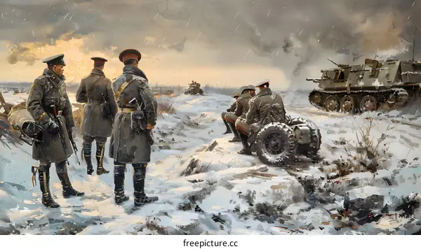 Soviet Soldiers in Winter Warfare
