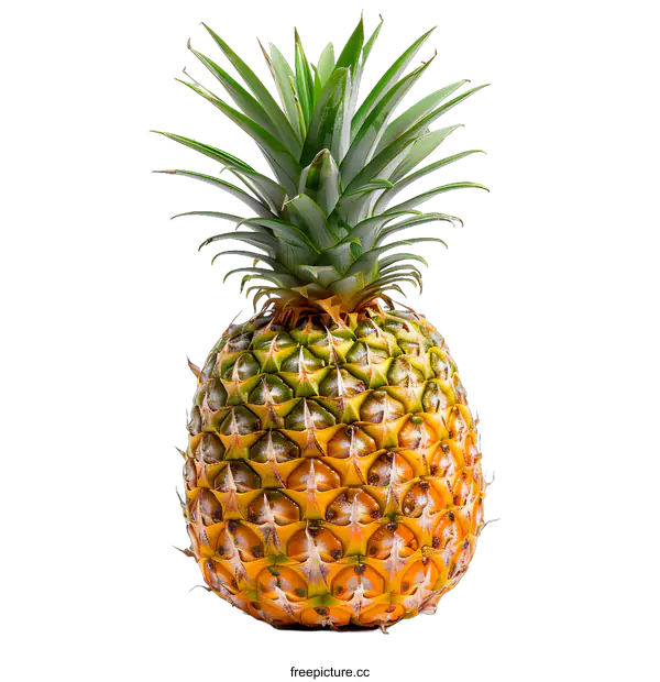[Transparent Background PNG]A single pineapple on a white background