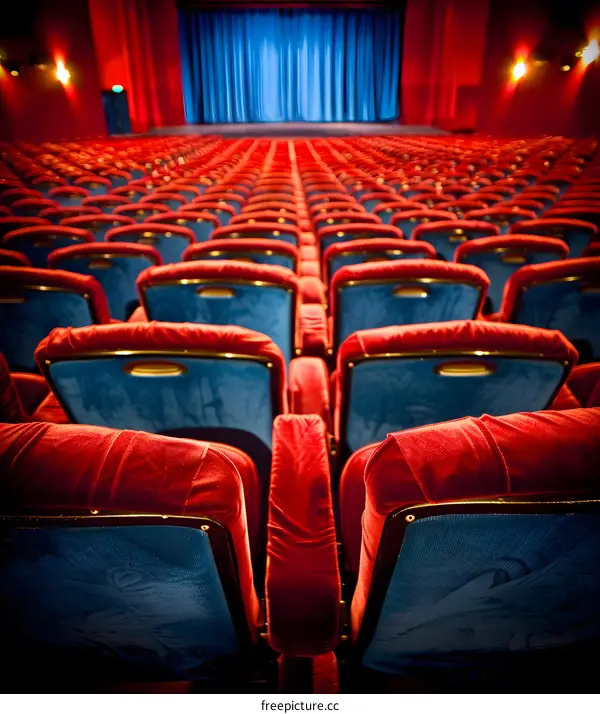 Red Velvet Seats in Empty Theater