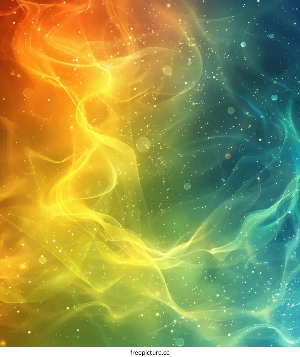 Abstract colorful wavy smoke background