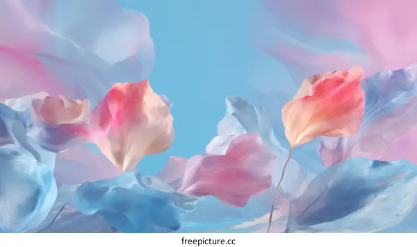Abstract Floral Design with Pastel Colors