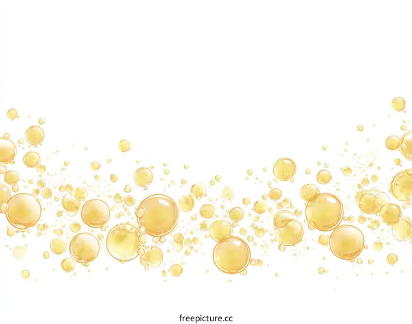 Abstract Golden Bubbles Illustration