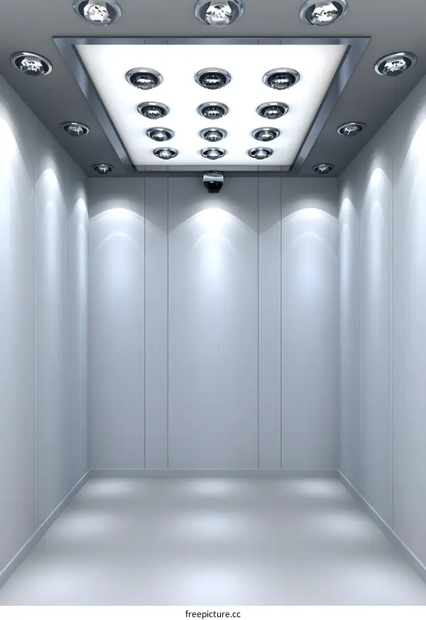 Modern White Ceiling With Recessed Lighting Design
