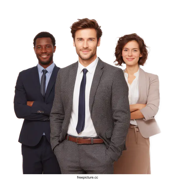 [Transparent Background PNG]Business Team Portrait of Diverse Colleagues