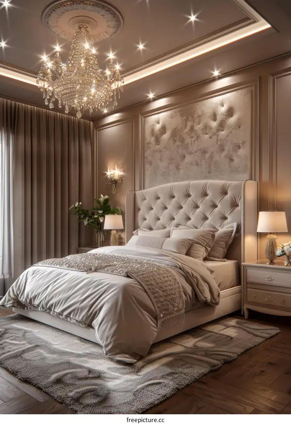 Luxury Bedroom Interior Design Illustration