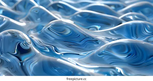 Blue abstract waves background