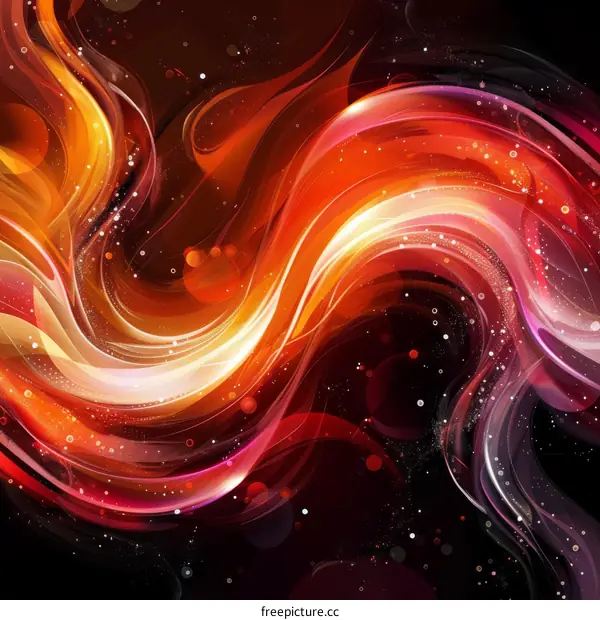 Abstract Fire Flowing Background