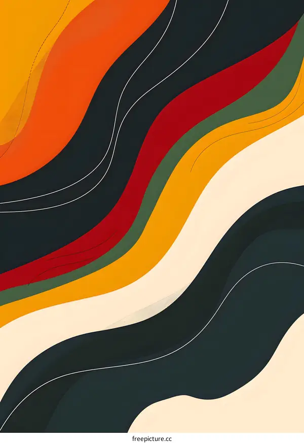 Abstract Modern Wavy Background Design