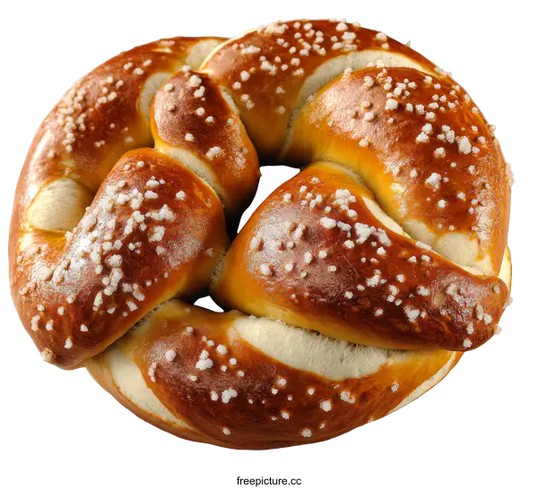 [Transparent Background PNG]Delicious Baked Pretzel Close-up