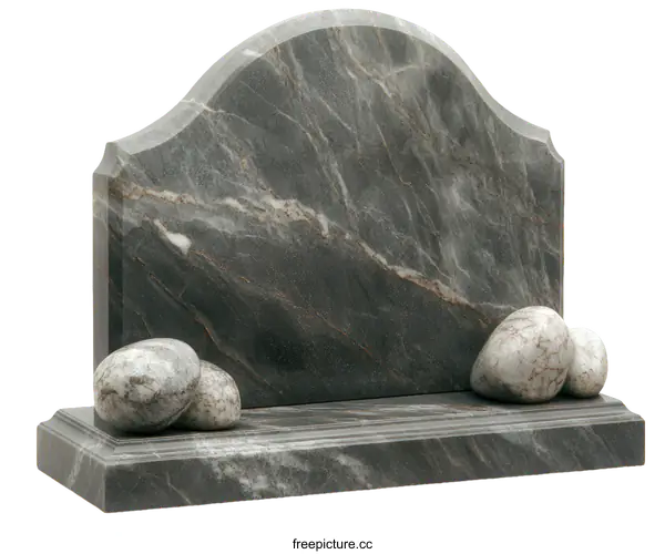 [Transparent Background PNG]Elegant Gray Marble Monument Design