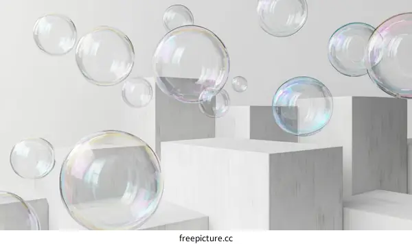 Floating Bubbles in a Modern Minimalist Setting