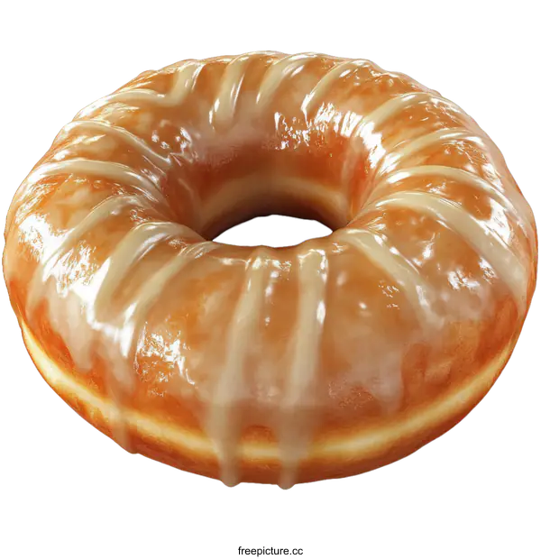 [Transparent Background PNG]Delicious Glazed Donut