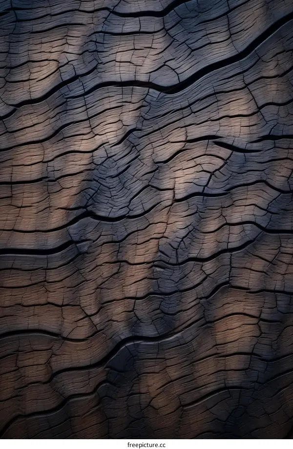 Abstract Dark Wood Grain Texture