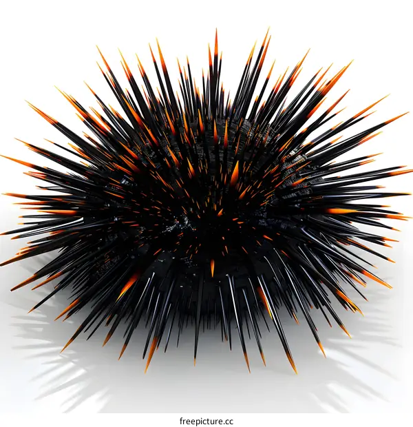 Black and orange sea urchin