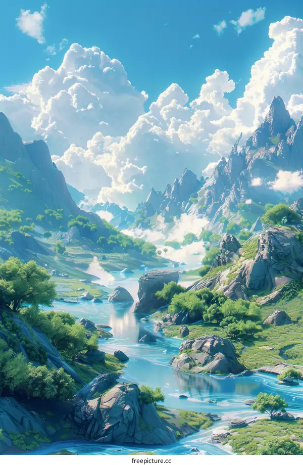 Mesmerizing Landscapes of Majestic Mountains and Flowing Rivers