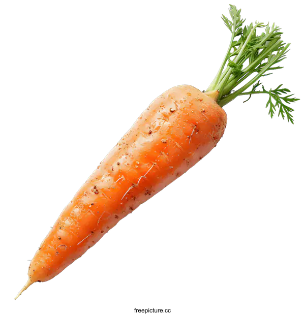 [Transparent Background PNG]Fresh Carrot on White Background