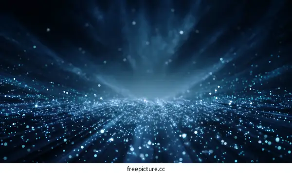 Abstract Digital Particles Flowing Background