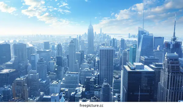 Manhattan Skyline with Iconic Landmarks