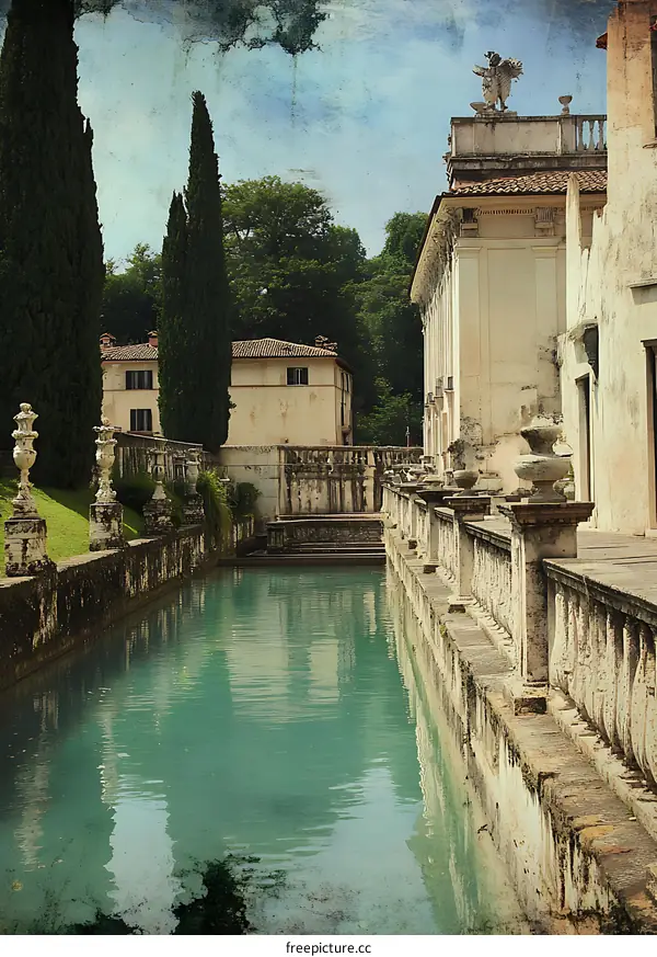 Old Italian Building with a Canal