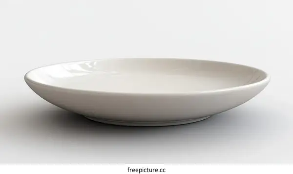 White Ceramic Plate Illustration