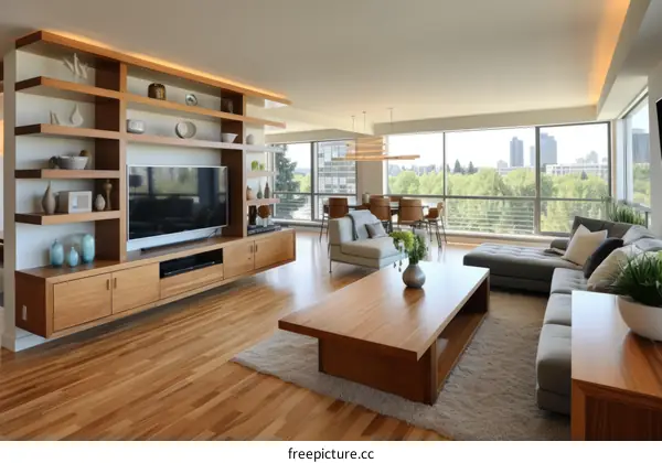 Bright and Airy Modern Living Room With Hardwood Floors