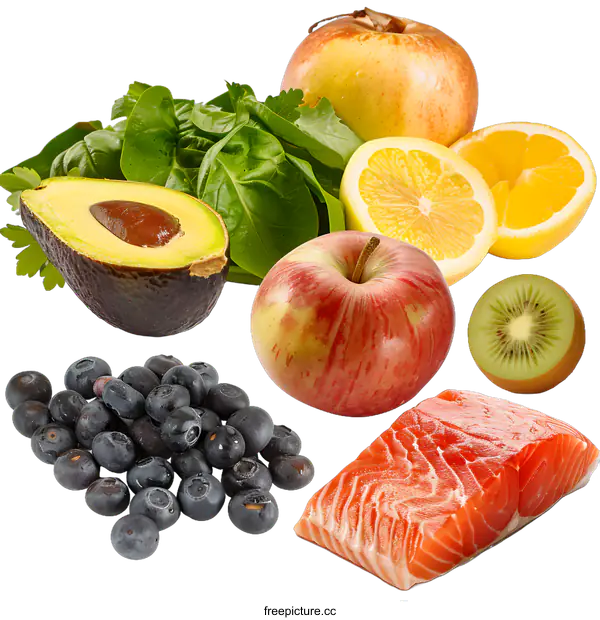 [Transparent Background PNG]Healthy Food Ingredients for Diet and Nutrition