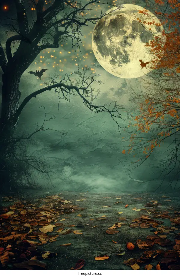 Enchanted Forest Under a Full Moon