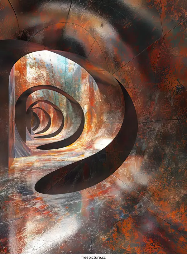Futuristic Rusted Tunnel