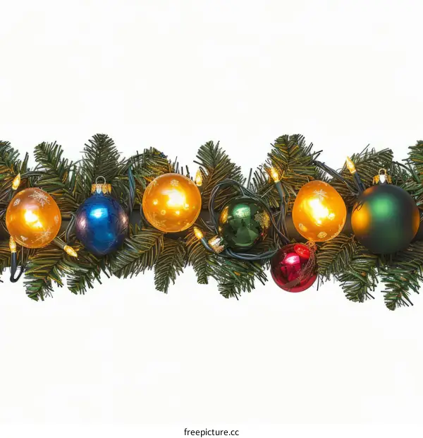 Christmas lights and ornaments