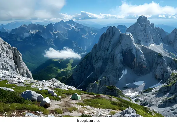 mountain tent camping