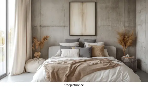 Modern Beige Bedroom Interior Design