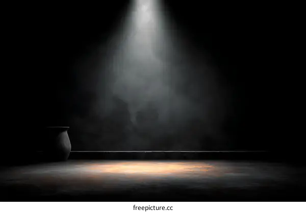Dark Room Spotlight Empty Studio Background