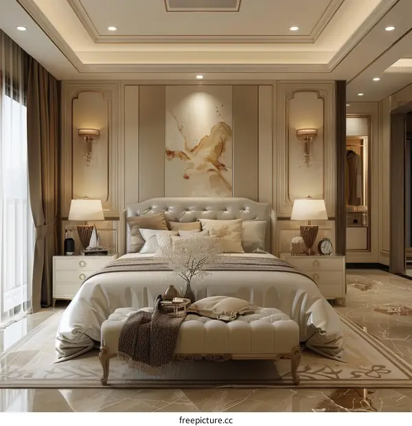 Elegant and Luxurious Interior Design for Bedroom