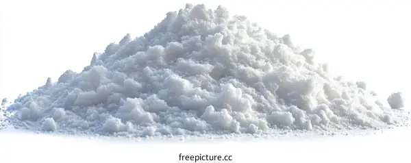 Pile of White Powder on White Background